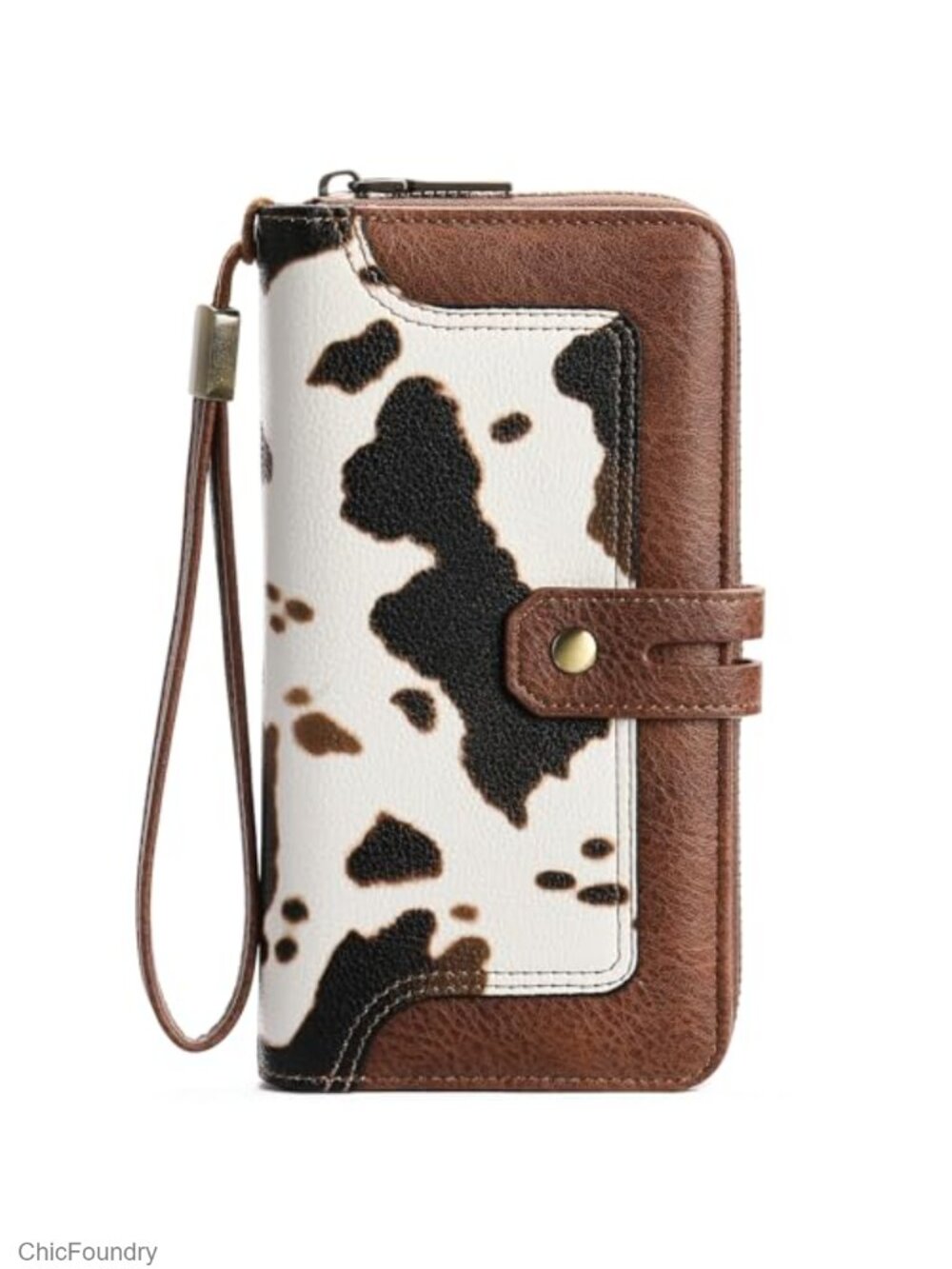 Vegan Leather Wristlet Wallet RFID Blocking Clutch 12 Card Slots